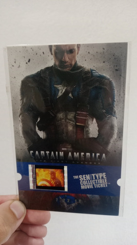 Senital Coleccionable Capitán América Con Fotograma Original