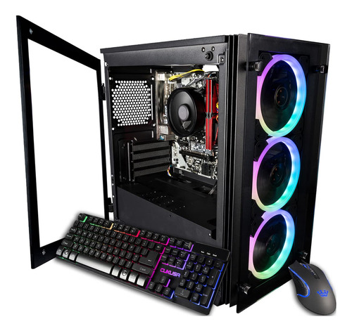 Strato Micro Gaming Desktop (amd Ryzen 7 Grafico Radeon 16