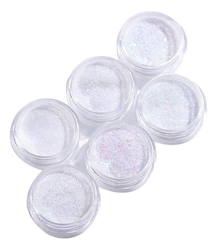 Polvo De Uñas Cromado E7 Boxes Pearl Holographic Shell Na 90