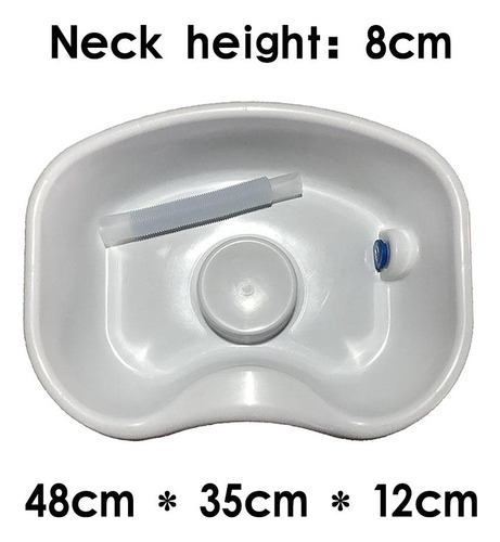 Cama Portátil Champú Lavamanos De Pelo Bandeja Blanco 70cm