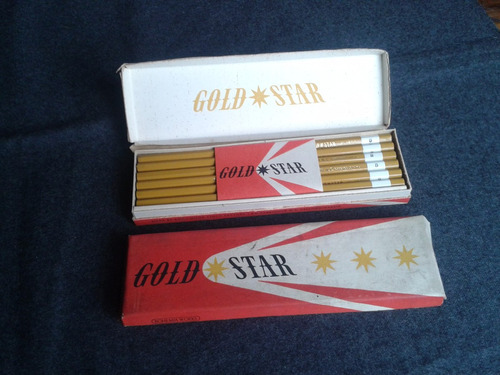 Lápiz Gold Star B Dibujo Koh I Noor Años '50 Checo Caja X 12