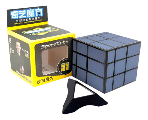 Cubo Rubik 3x3 Mirror Qiyi 517 Espejo Color De La Estructura Azul Acero