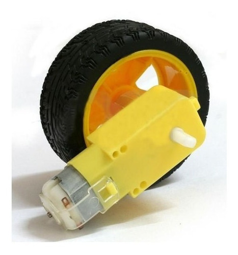 Imagen 1 de 6 de Motorreductor 3v-9v + Llanta 65mm, Motor Arduino Robot Carro