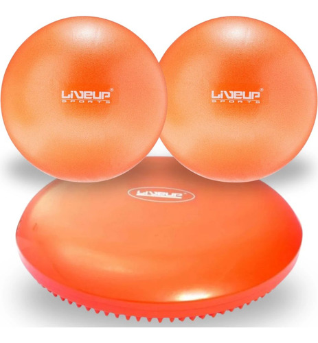 Disco De Equilibrio Inflável + 2 Overball Para Pilates 25cm