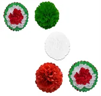 Comprar Decoración Patrias Papel Picado Dalia Tricolor 10 Pz Tricolor