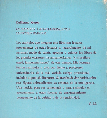 Escritores Latinoamericanos Contemporáneos / Guillermo Morón