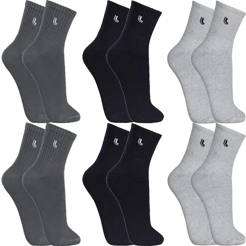 Kit 6 Pares Meias Lupo Cano Médio Alto Academia Original