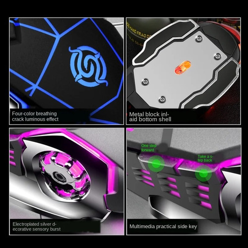 Mouse Gamer Alámbrico 6 Botones 4 Niveles Dpi Rgb K-snake Q5