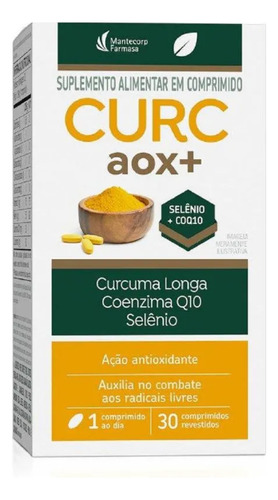 Curc Aox+ Com 30 Comprimidos