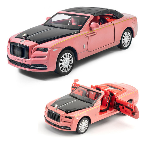 L Rolls Royce Dawn 1/32 Miniatura Metal Coche Con Luz Y