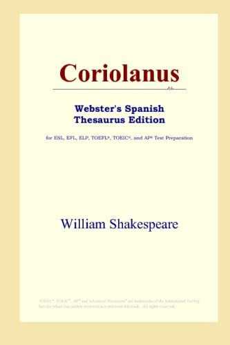 Libro: Coriolanus (webster S Spanish Thesaurus Edition)