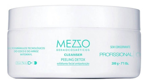 Mezzo Peeling Detox Cleanser - Esfoliante Facial 200g Momento de aplicação Dia/Noite Tipo de pele Todo tipo de pele