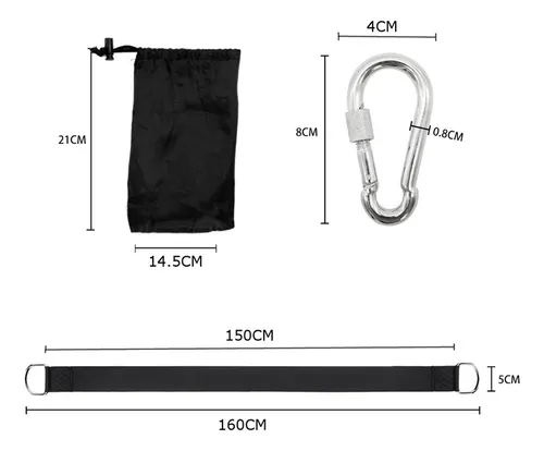 Set De Mosquetones Metálicos De Acero Con Forma De Hamaca, 1