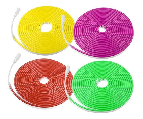 Cinta Tira Led Neon Rollo 5 Mts. Flexible 12v Auto Colores 