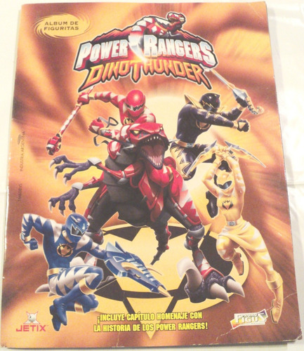 Álbum Incompleto Figuritas Power Rangers Dino Thunder V/desc