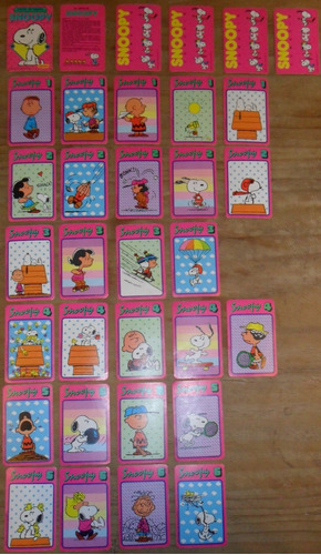 Mazo Cartas Cromy Juego Naipes Mach 4 Snoopy Casi Completo