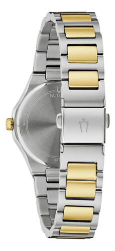 Reloj Bulova Mujer 98p232 Correa Bitono Plateado/Dorado Bisel Dorado Fondo Blanco Madre Perla