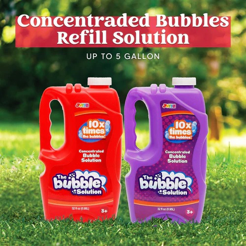 2 Botellas Liquido Burbujas Naranja / Morado 0.95 Litros