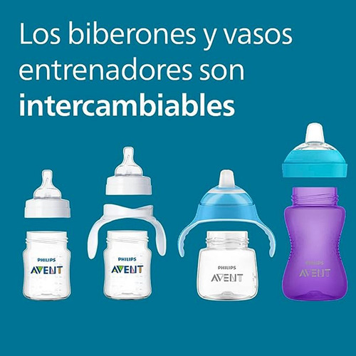 3 Biberones Avent Rosa De 9oz Con Válvula Airfree Scy703/13