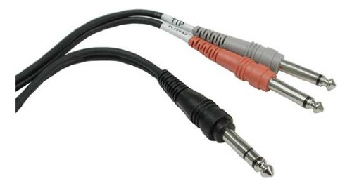 Cable De Inserción Hosa Stp-201 De 1/4 Trs A Dual 1/4 Ts, 1