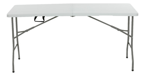 Mesa de exterior Nojomo MS10110 de plástico/acero color blanco