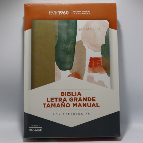 Biblia Rvr60 Letra Grande Tamaño Manual Multicolor Beige