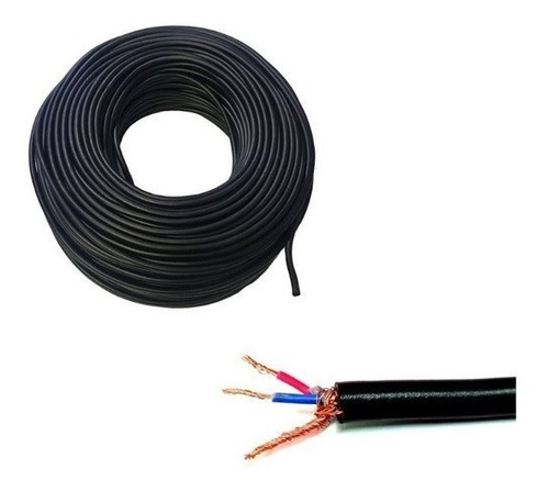 Rollo De Cable Para Microfono Señal Xlr 25 Mts 2x24 Cysamex