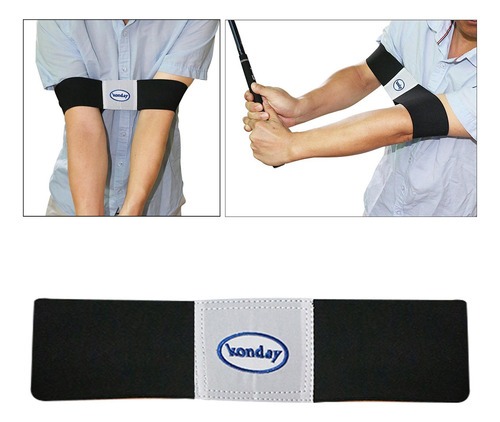 Swing De Golf Banda Elástica Para Brazo Corrección Negro