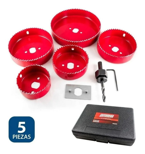 Imagen 1 de 10 de Mechas Sierra Copa Omaha Ssc-5 5 Pzs Madera Plástico Yeso