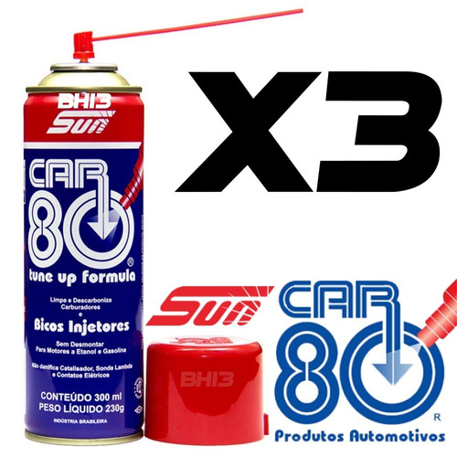 Kit 3 Latas Descarbonizante Car80 Limpa Bico E Carburadores 