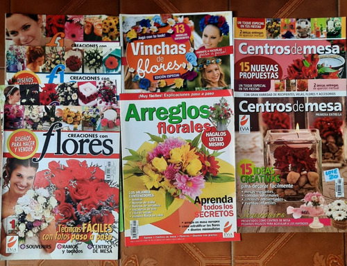 Lote 8 Revistas Arreglos Florales Y Centros De Mesas