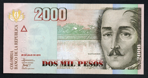 Colombia 2000 Pesos 2010 Unc Nuevos