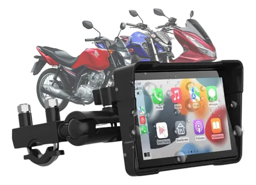 comprar Central Multimídia 5 Pol Moto, Carplay Android Auto, Ip67