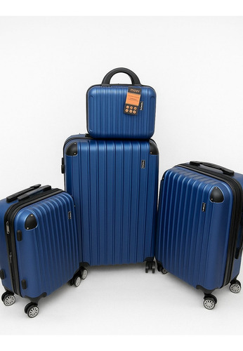 Set De 4 Maletas De Viaje Moov Ruedas 360 Rayas
