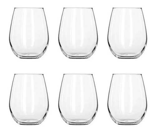 Set X12 Vaso Copa Sin Pie Gourmet 450 Ml Vidrio Rigolleau