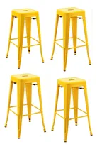 Comprar Bleu Muebles - Set De 4 Bancos Altos Tipo Tolix Acero 66cm
