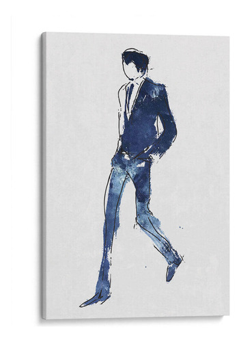 Canvas Lab Cuadro Melancholic Man 70x105, Grau Project