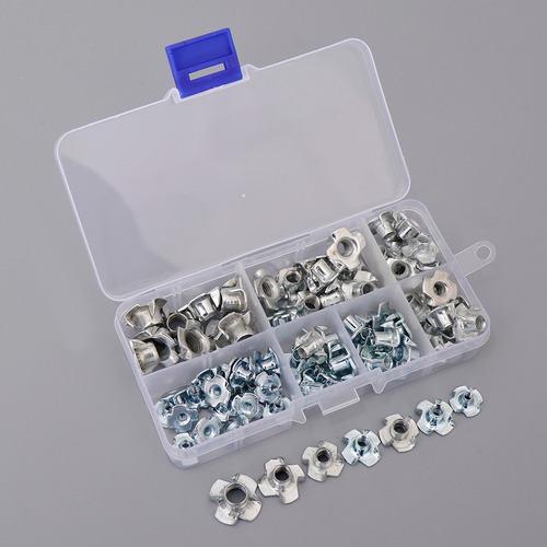 Imagen 11 de 12 de 80pcs M3 / M4 / M5 / M6 / M8 Zincado Cuatro Patas De Muebles