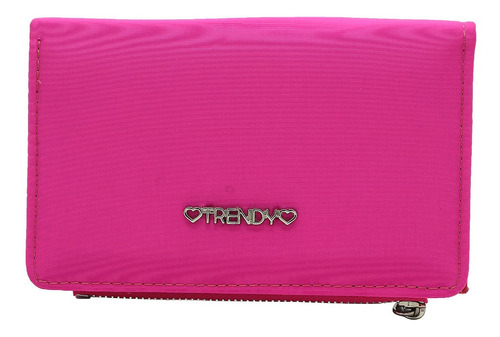 Billetera Fichero Trendy Dama Logo Metalizado Exclusiva New