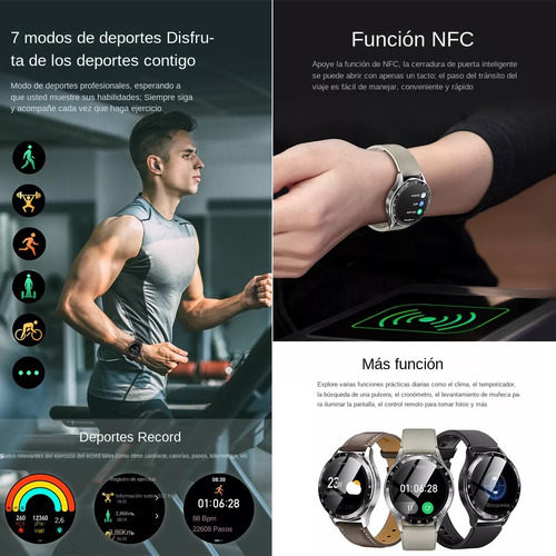 Auriculares Bluetooth 2 En 1 Para Reloj Inteligente Con Nfc