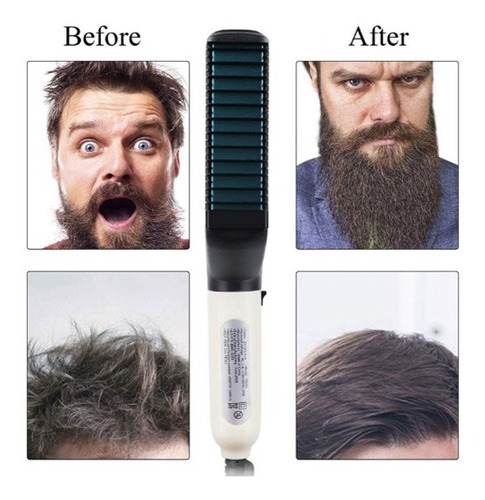 Imagen 4 de 7 de Cepillo Alisador Hombre Cabello Barba Pelo Estilo