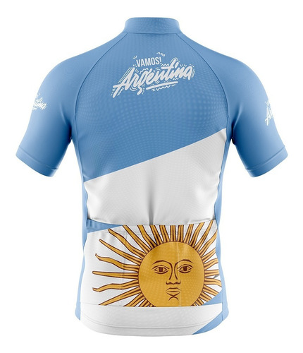 Imagen 2 de 2 de Remera De Ciclismo Manga Rangla Vamos Argentina