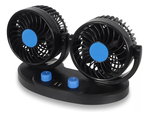 Ventilador Doble Automóvil 12v Accesorio Vehículo 360°/ R&c