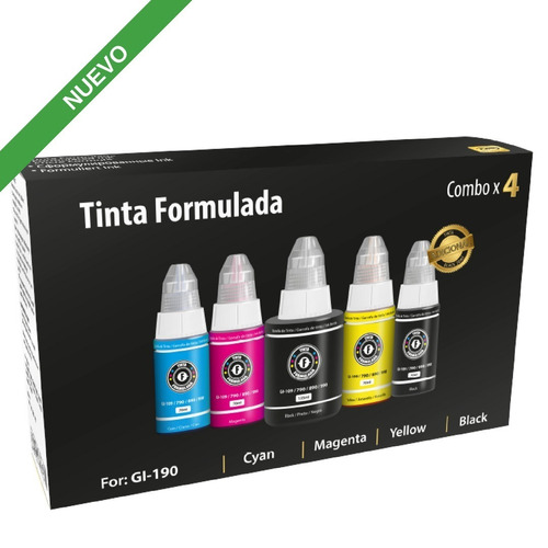 Tinta Combo X5 Canon Serie G G2100 G3100 G4100 Formulada 