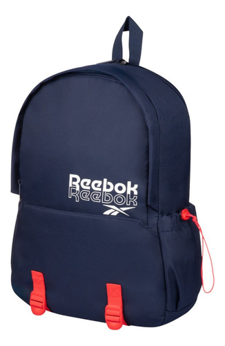 Mochila Azul Reebok Backpack Straps Unisex Bp0320 Color Blue Diseño De La Tela Lisa