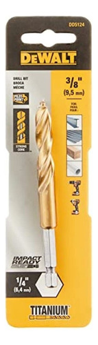 Broca De Titanio 3/8'' Zanco 1/4 Hexagonal Dewalt Dd5124