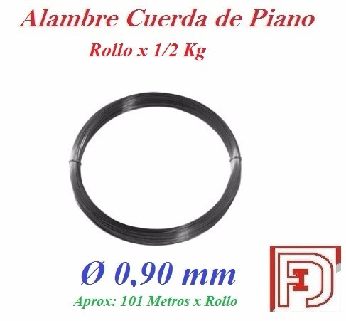 Alambre Cuerda De Piano 0,90mm X Rollo 1/2