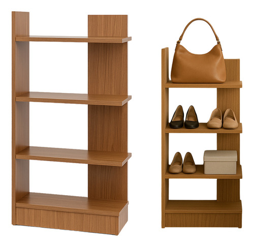 Estante Multiuso Sapateira Com Prateleiras Organizadora pequena porta livros quarto cozinha brinquedos plantas nicho