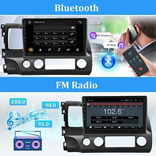 Radio Estereo Vehiculo Android 10.1 Para Honda Civic Gps