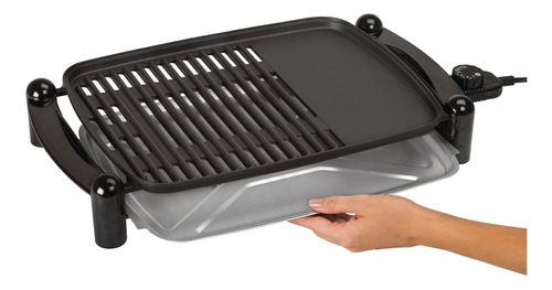 Parrilla Y Plancha Eléctrica Black+decker Sizzlelean Negro